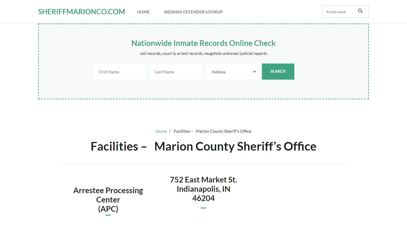 Facilities - Marion County Sheriff's Office